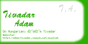 tivadar adam business card
